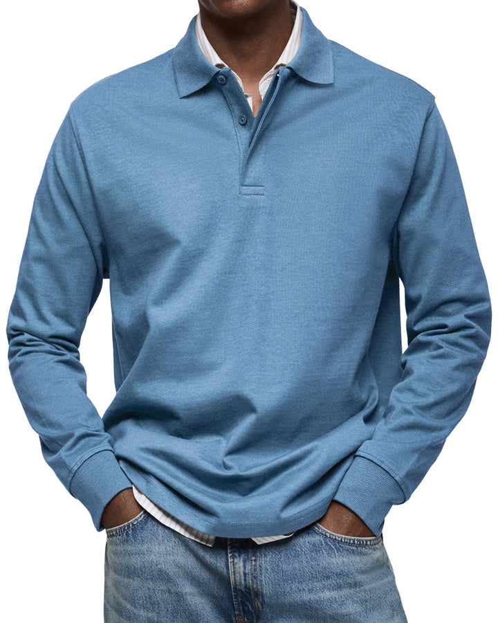 Marcus | Luxury Long Sleeve Polo