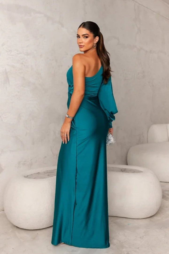 Camila | One-shoulder satin dress