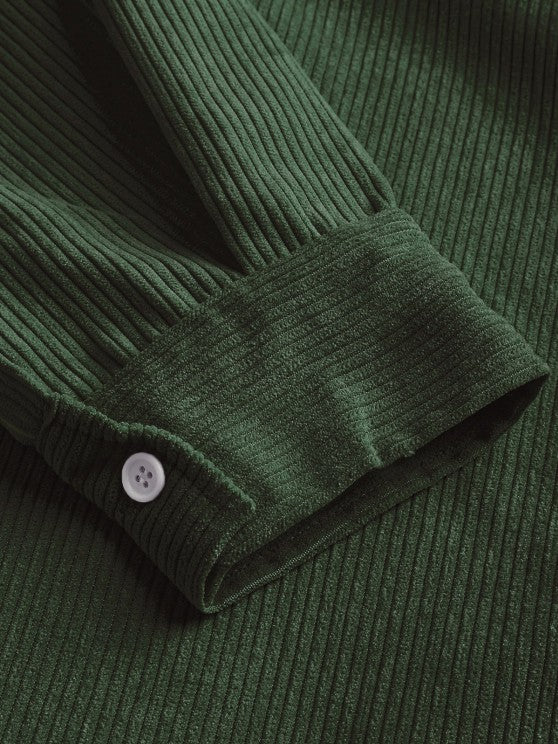 Carter | Half Buttoned Corduroy Shirt