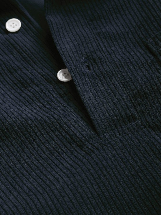 Carter | Half Buttoned Corduroy Shirt