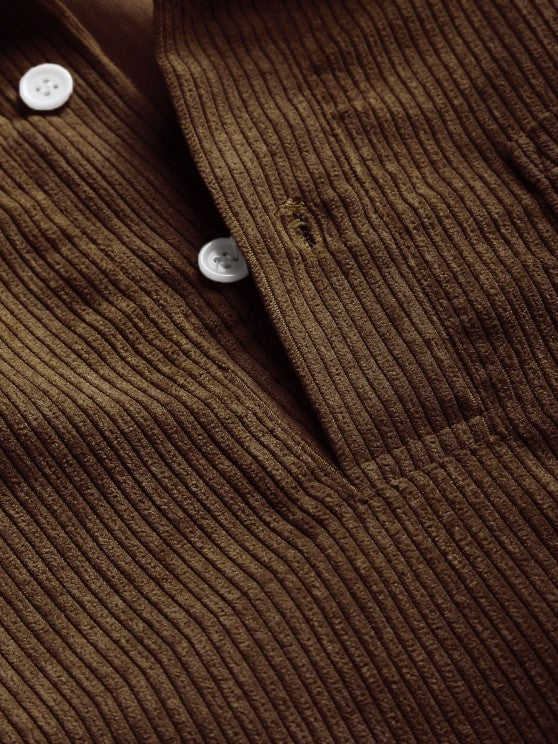 Carter | Half Buttoned Corduroy Shirt
