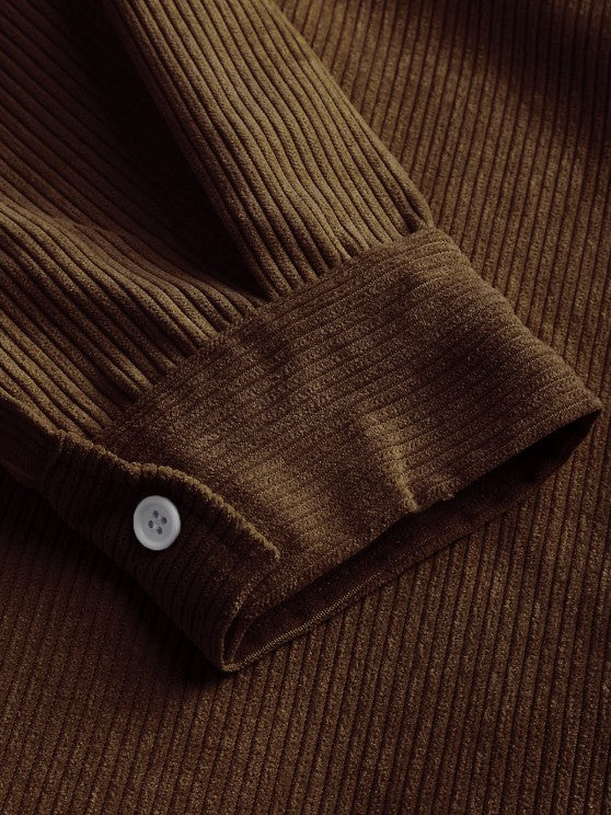 Carter | Half Buttoned Corduroy Shirt