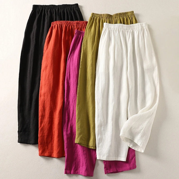 Amalia | Cotton & Linen Relaxed Trousers