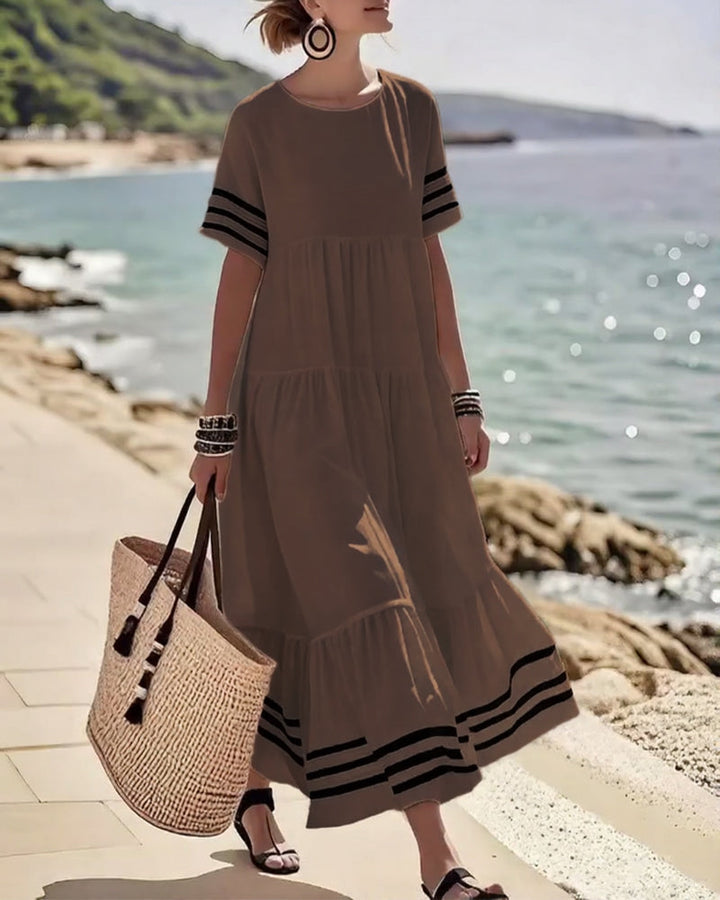Melinda | Trendy Short-Sleeve Vacation Dress