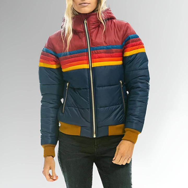 Ivy  | Zip-Up Jacket with Rainbow Stripes