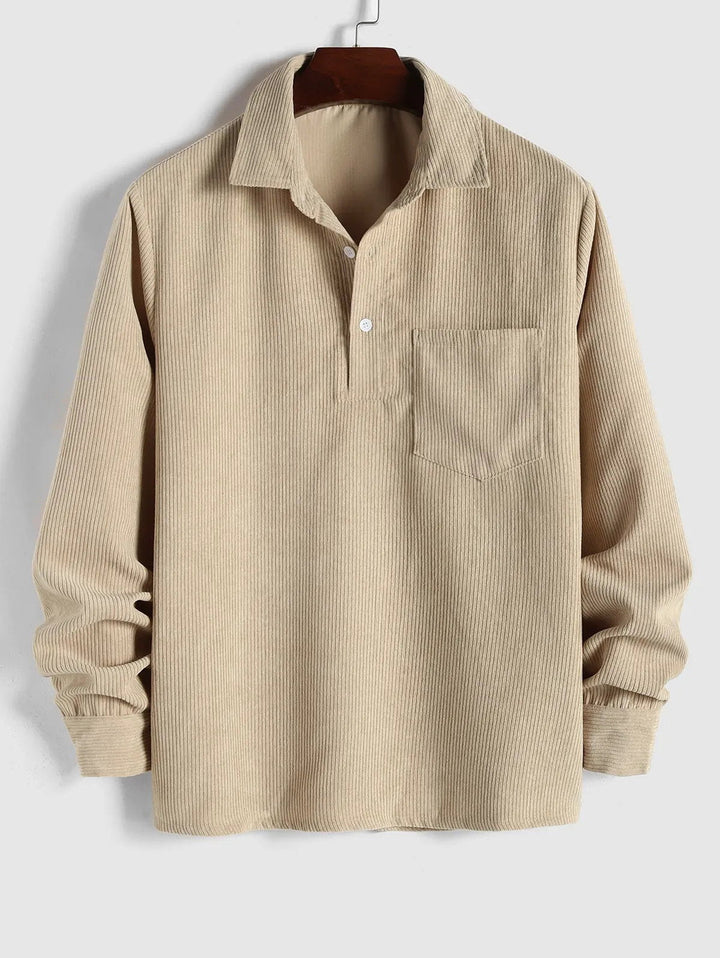 Carter | Half Buttoned Corduroy Shirt