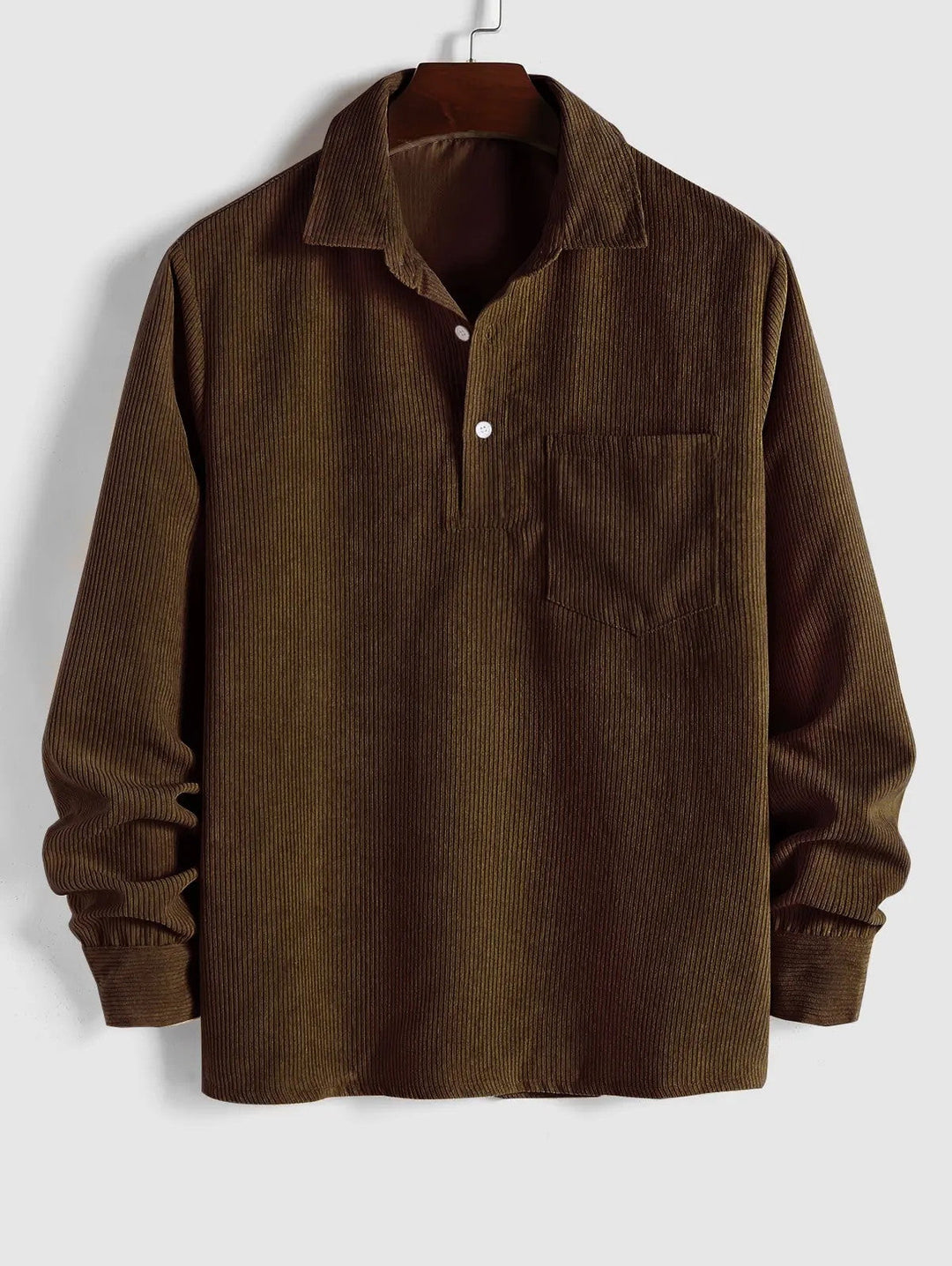 Carter | Half Buttoned Corduroy Shirt