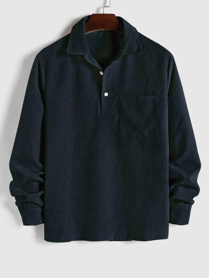 Carter | Half Buttoned Corduroy Shirt