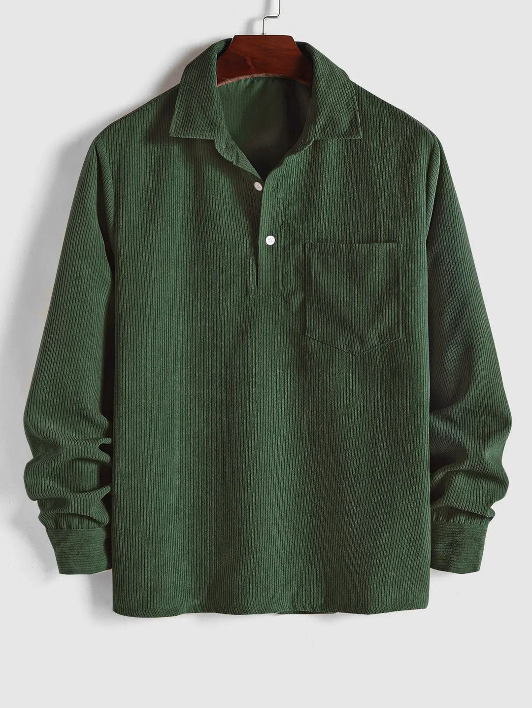 Carter | Half Buttoned Corduroy Shirt