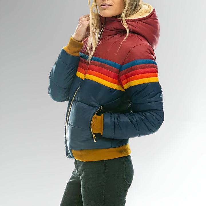 Ivy  | Zip-Up Jacket with Rainbow Stripes