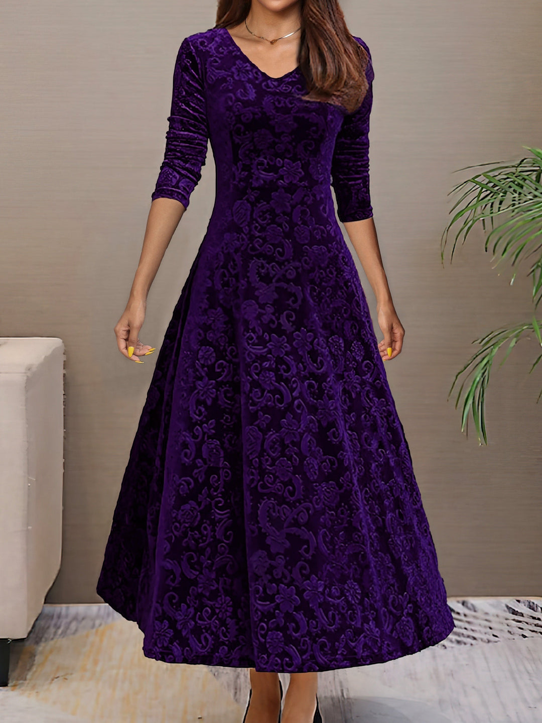 Nancy | Velvet Elegance Dress