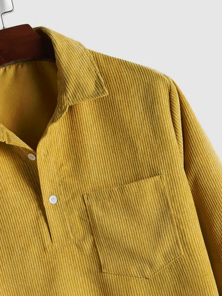 Carter | Half Buttoned Corduroy Shirt