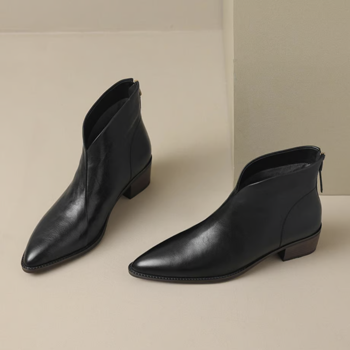 Anita | Luxury ankle boots with low heel