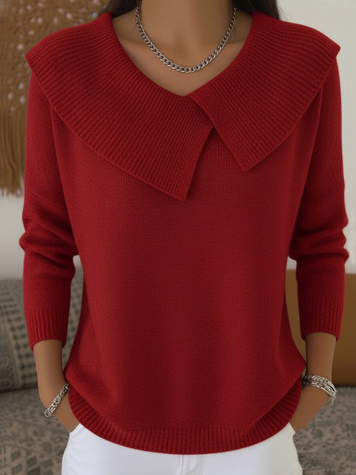 Elena | Lapel Sweater
