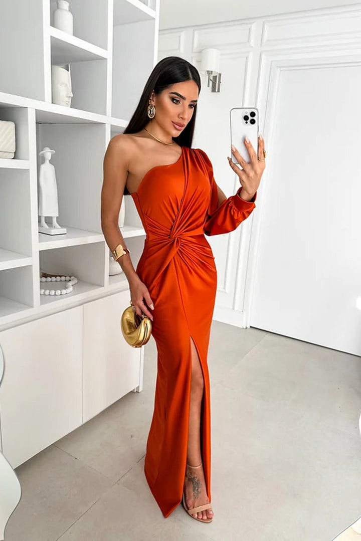Camila | One-shoulder satin dress