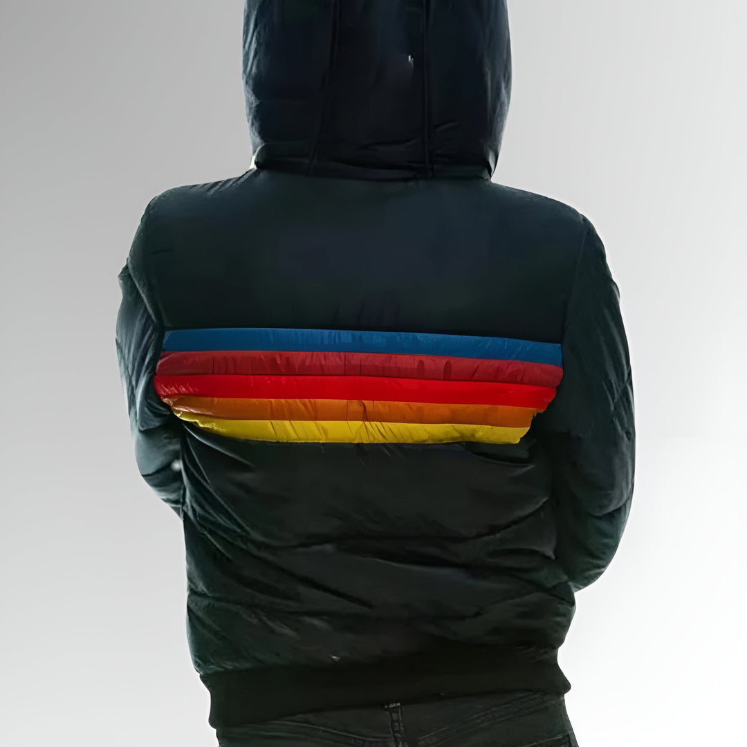 Ivy  | Zip-Up Jacket with Rainbow Stripes
