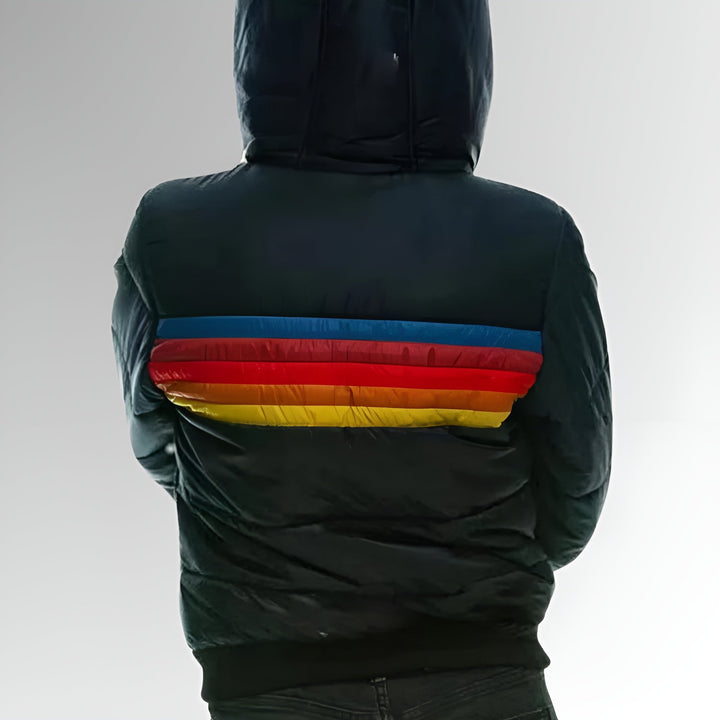 Ivy  | Zip-Up Jacket with Rainbow Stripes