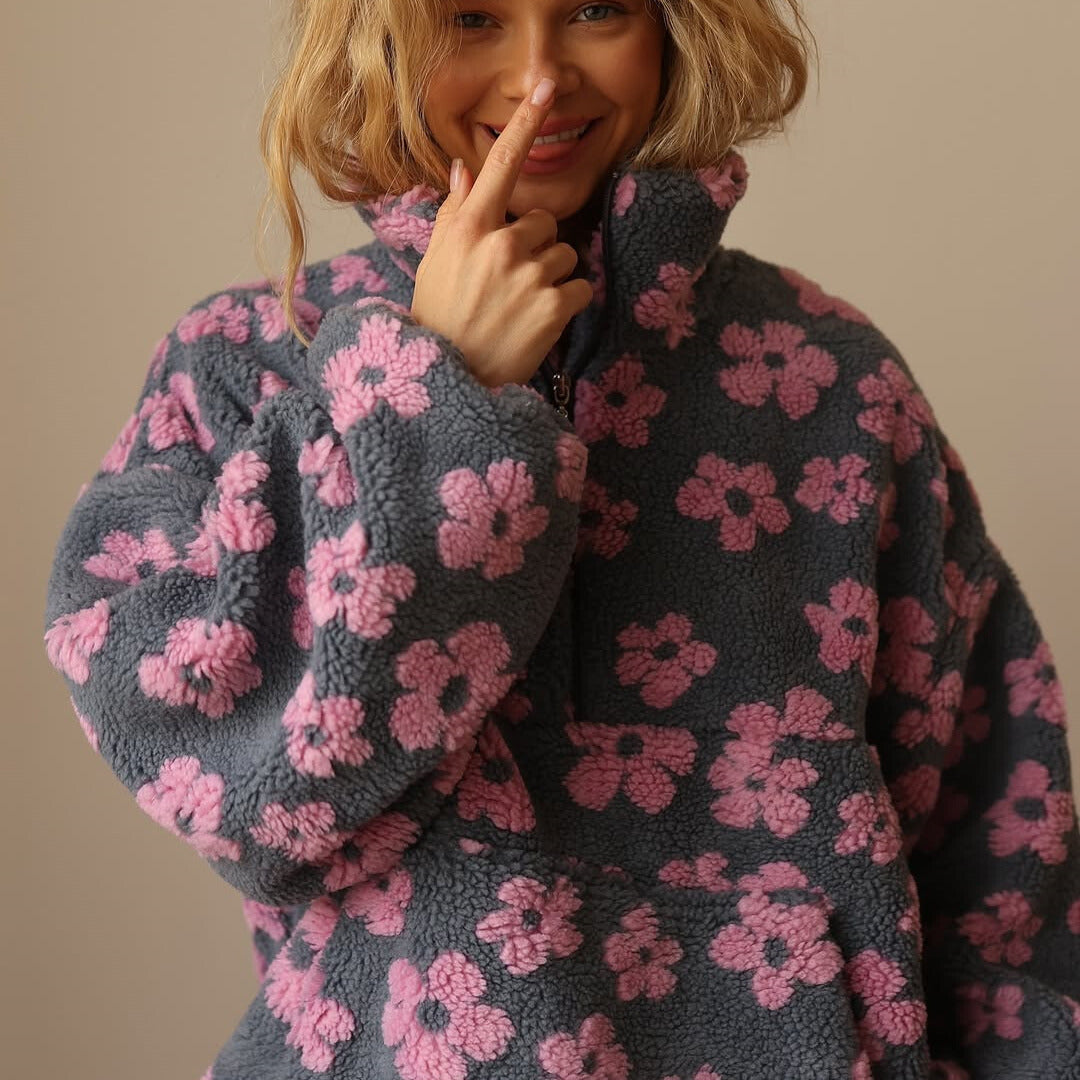 Daisy | Sherpa Floral Sweater