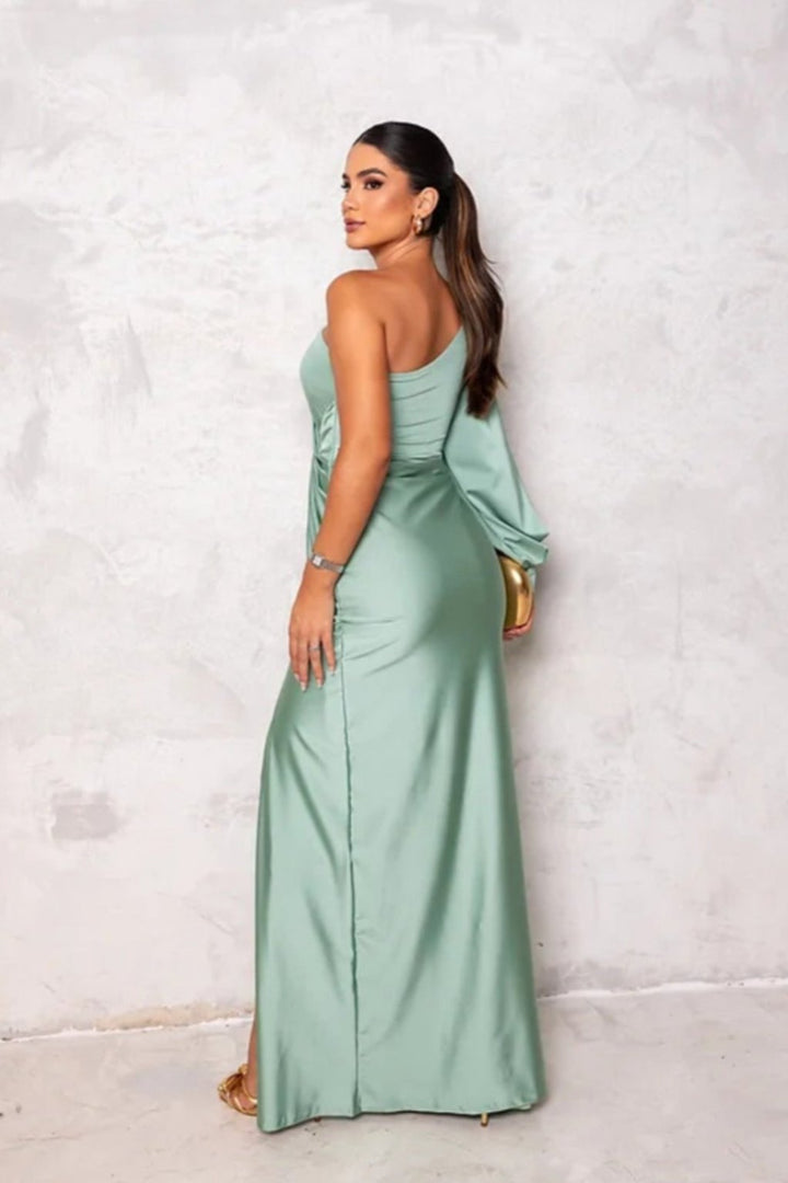 Camila | One-shoulder satin dress