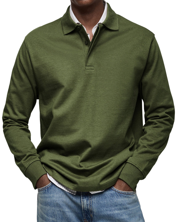 Marcus | Luxury Long Sleeve Polo