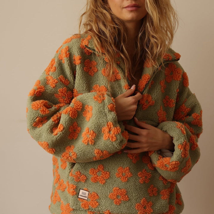 Daisy | Sherpa Floral Sweater