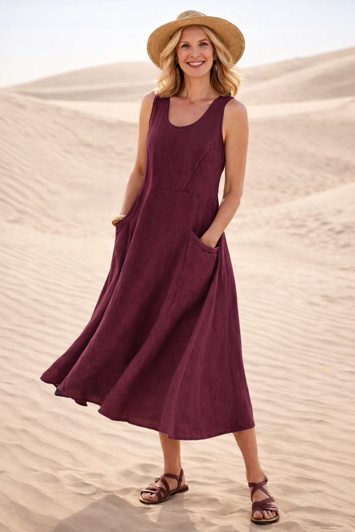 Liz | Comfortable A-Line Midi Dress
