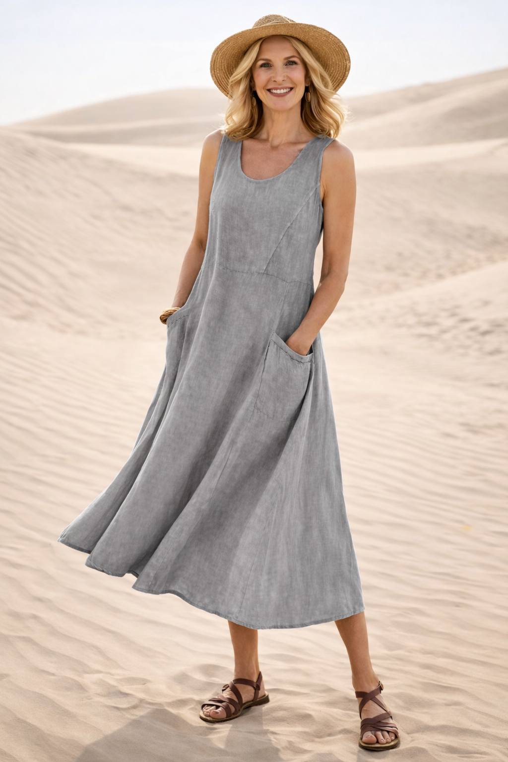 Liz | Comfortable A-Line Midi Dress