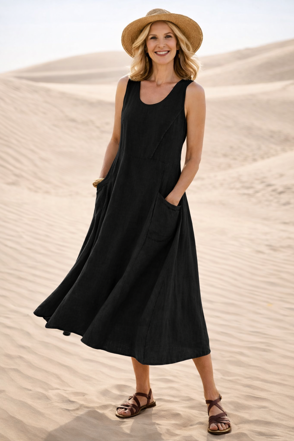 Liz | Comfortable A-Line Midi Dress