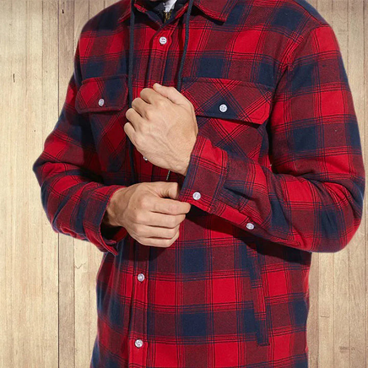Brandon | Checked Hooded Jacket