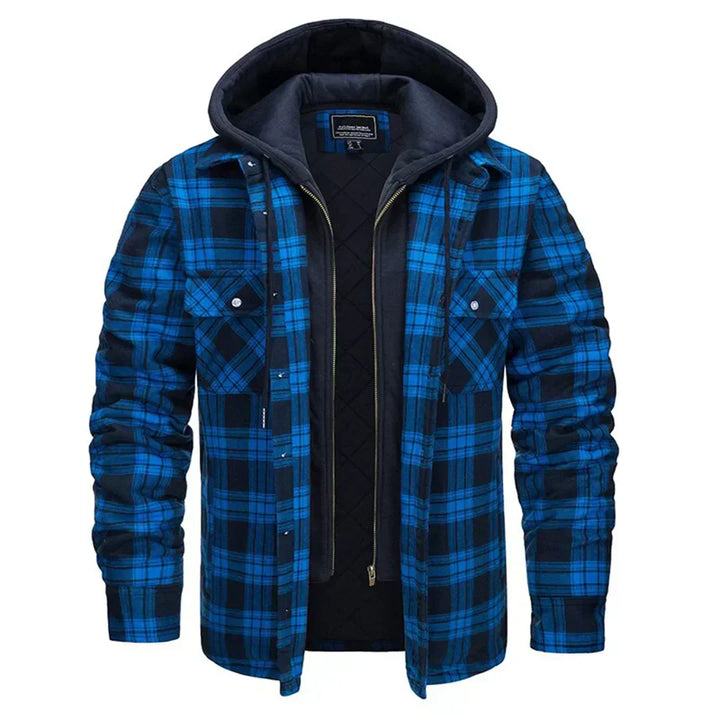 Brandon | Checked Hooded Jacket