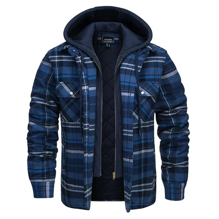 Brandon | Checked Hooded Jacket