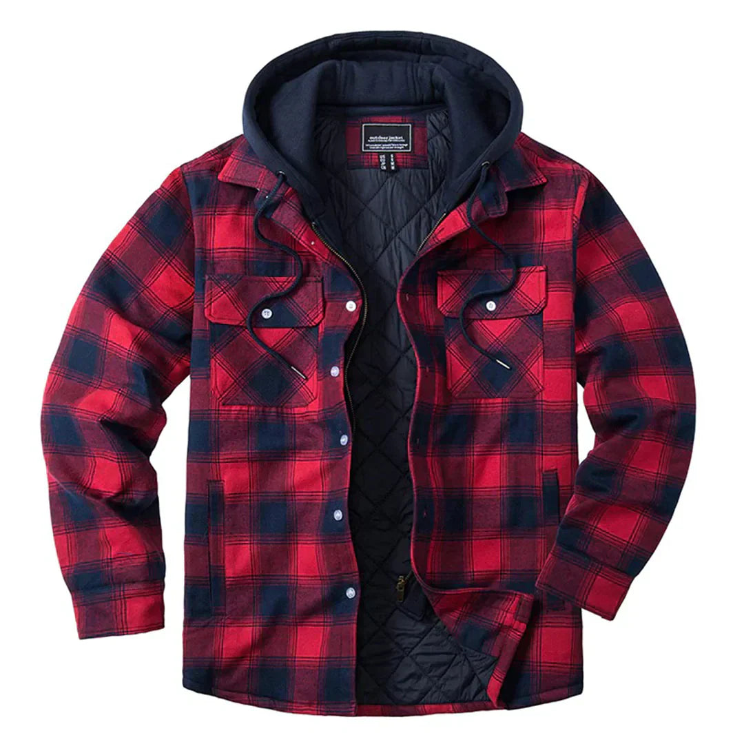 Brandon | Checked Hooded Jacket