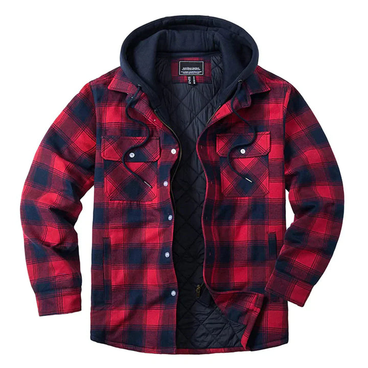 Brandon | Checked Hooded Jacket