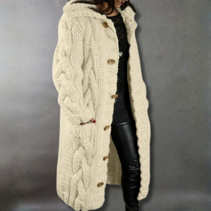 Karina | Elegant Cozy Coat With Tummy Coverage