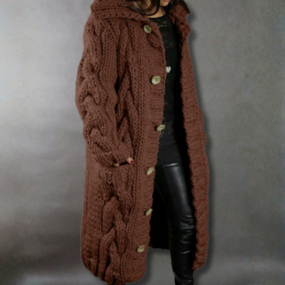 Karina | Elegant Cozy Coat With Tummy Coverage