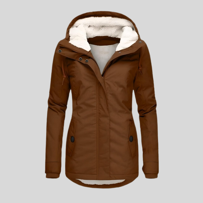 Tamara | Waterproof Long Jacket With Hood And Lining
