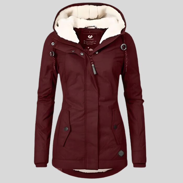 Tamara | Waterproof Long Jacket With Hood And Lining