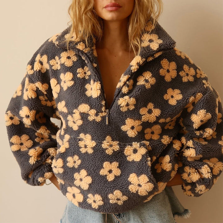 Daisy | Sherpa Floral Sweater