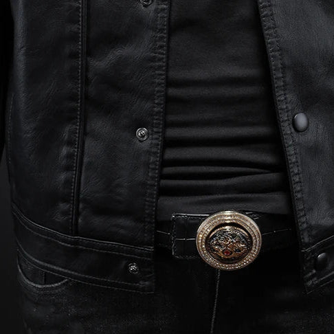 Jordan | Premium Leather Jacket in Motorcycle Style