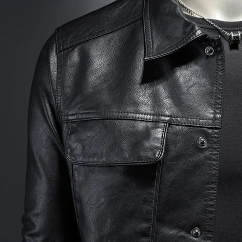 Jordan | Premium Leather Jacket in Motorcycle Style