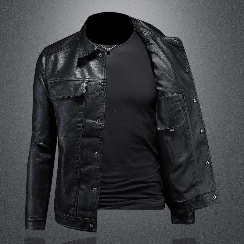 Jordan | Premium Leather Jacket in Motorcycle Style
