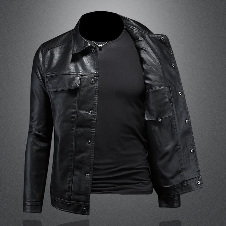 Jordan | Premium Leather Jacket in Motorcycle Style