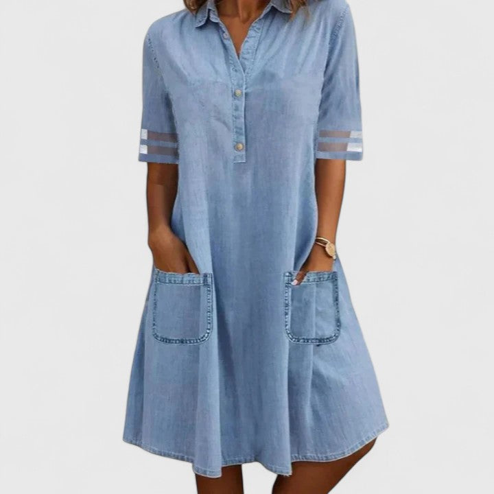Allison | Figure Flattering Denim Dress