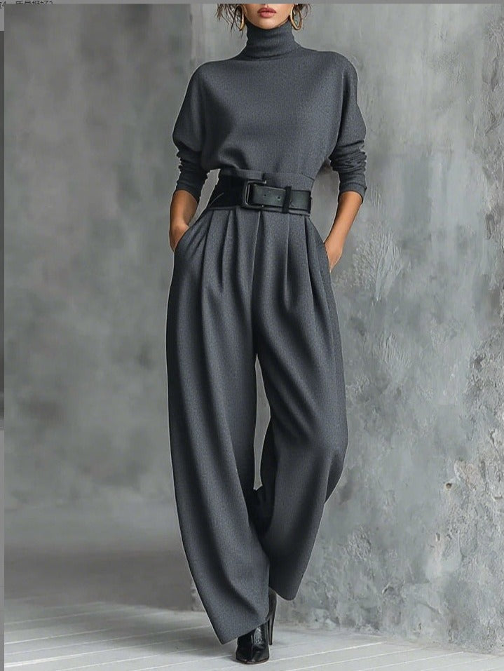 Juliet | Turtleneck & Straight Leg Pants Set