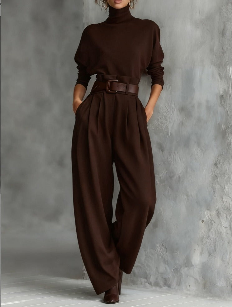 Juliet | Turtleneck & Straight Leg Pants Set