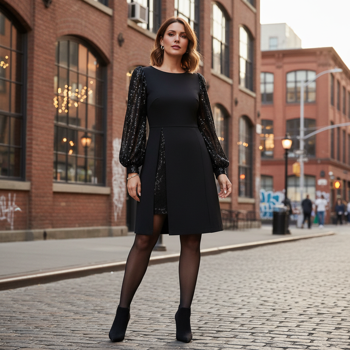 Jessica | Sequin Sleeve Dress