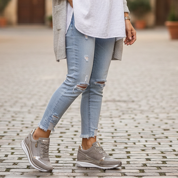 Gina | Zip-Up Orthopedic Sneakers