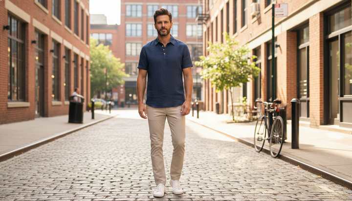 Fuji | Men's Classic Button Placket Polo Shirt