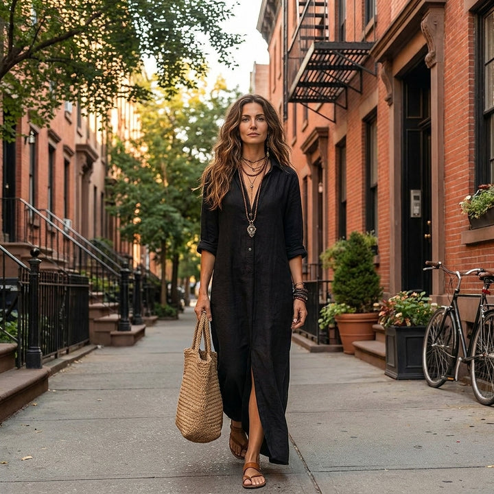 Sally | Flattering Silhouette Everyday Wear Maxi Dress