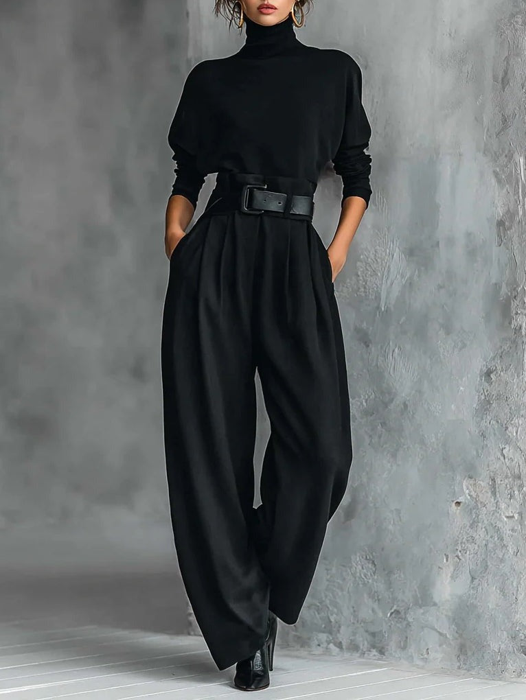 Juliet | Turtleneck & Straight Leg Pants Set